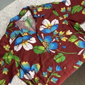 Vintage 70s JC PENNEY Men’s Hawaiian Button Down Shirt Style Medium Resort Palm